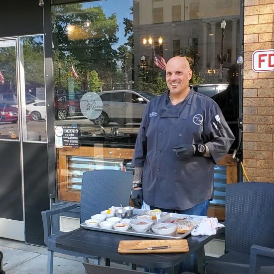 Jalapeño Popper Burger is cooked outdoors at radius